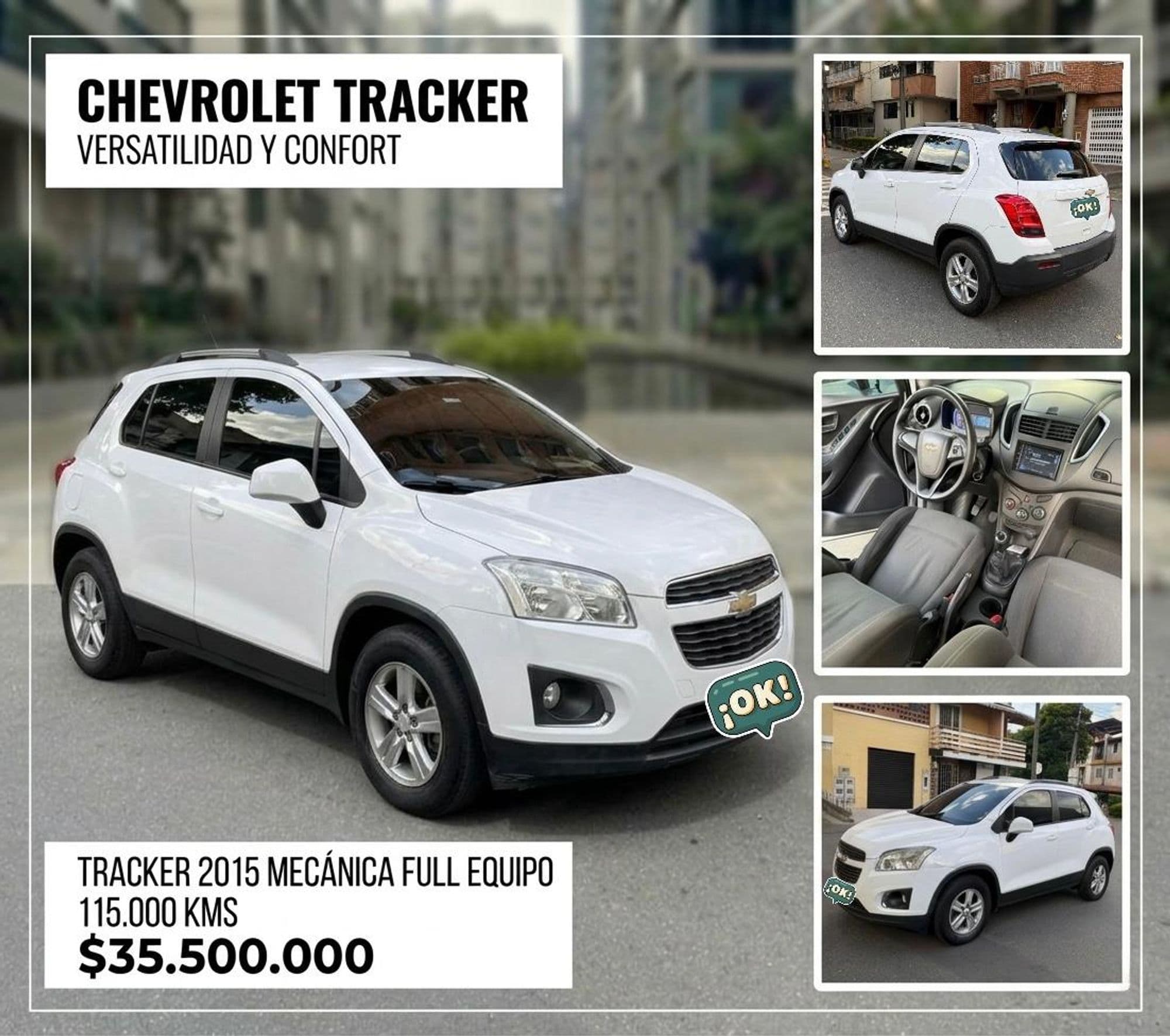 CHEVROLET TRACKER 2015 MECANICA FULL EQUIPO - imagen 1