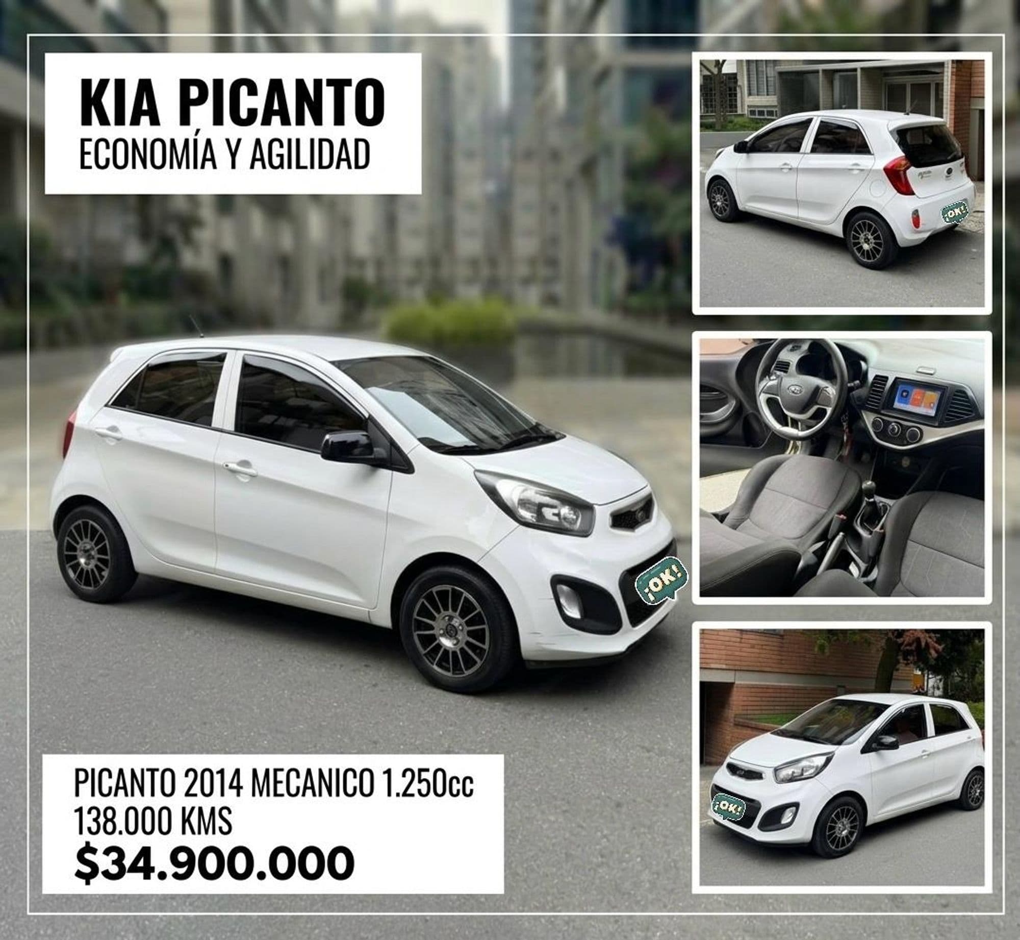 KIA PICANTO 2014 MECANICO 1.250cc - imagen 1